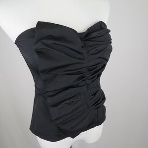 Sisley women's black size M top strapless corset